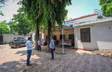 NEW DELHI, INDIA - JULY 25, 2024: A view of the newly allotted office to AAP Party at Ravi Shankar Shukla Lane on July 25, 2024 in New Delhi, India.  clipart