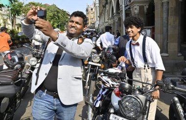 MUMBAI, INDIA - MAY 19: Motorcycle enthusiast participated in 