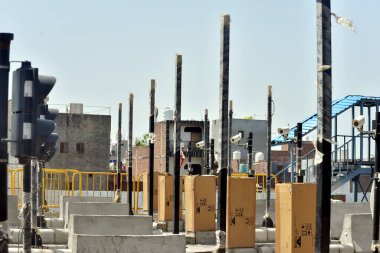 GHAZIABAD, INDIA - MAY 2, 2024: View of underconstruction Dehradun Highway. The NHAI officials said that the phase 1 of highway from Delhi to Baghpat stretch of Dehradun Highway is likely to get operational by end of June clipart