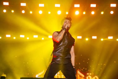 NEW DELHI, INDIA - 10 Mayıs 2024: Rapçi Panther, SRCC 'nin Kuzey Kampüsü, Delhi Üniversitesi' ndeki üç günlük festivalinin son gününde 10 Mayıs 2024 'te Yeni Delhi, Hindistan' da sahne aldı.. 