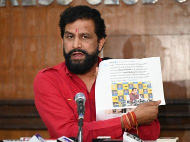 Former husband of AAP Rajya Sabha MP Swati Maliwal and Jaihind Sena supremo Naveen Jaihind addressing a press conference regarding the Swati Maliwal case assault case at Press Club of India on May 23, 2024 in New Delhi, India clipart