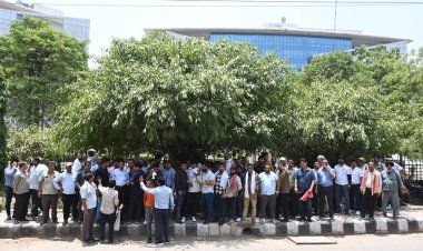 NEW DELHI, INDIA - MAY 27: 350 laid off employees Of cluster bus service staged a strike at outside DIMTS HQ shastri Park on May 27, 2024 in New Delhi, India. clipart