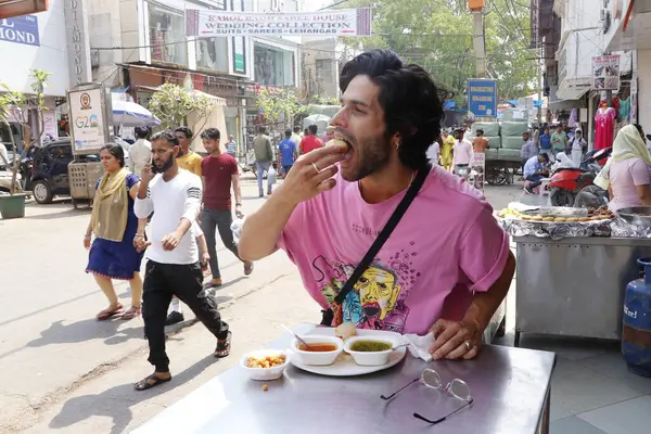 stock image NEW DELHI, INDIA - APRIL 10, 2024: (EDITOR'S NOTE: This is an exclusive image of Hindustan Times) Bollywood actor Mrinal Dutt poses during an exclusive interview with HT City,  on April 10, 2024 in New Delhi, India