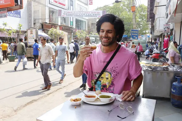 stock image NEW DELHI, INDIA - APRIL 10, 2024: (EDITOR'S NOTE: This is an exclusive image of Hindustan Times) Bollywood actor Mrinal Dutt poses during an exclusive interview with HT City,  on April 10, 2024 in New Delhi, India