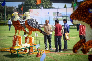 NEW DELHI, INDIA - MARCH 2, 2024: Exotic flowers put on display during DDA's two day flower festival 