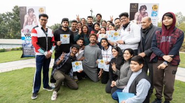 NEW DELHI, INDIA -FEBRUARY 3, 2024: Bollywood oyuncusu Vidyut Jamwal, HT Citys 25. yıldönümü kutlamasında, 3 Şubat 2024 tarihinde, Hindistan 'ın Yeni Delhi kentinde