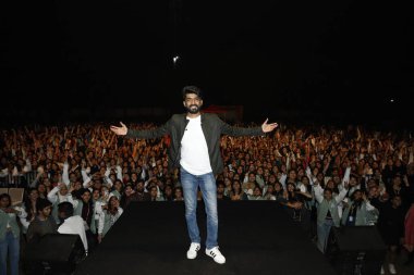 NEW DELHI, INDIA -Şubat 2: Bollywood playback şarkıcısı Mohammed Irfan, 2 Şubat 2024 tarihinde Hindistan 'ın Yeni Delhi kentinde Janki Devi Memorial College' da DU 'nun 24.. 