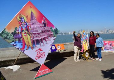 MUMBAI, INDIA - 15 Ocak 2024: Mumbai BJP aktivistleri, 