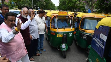 NEW DELHI, INDIA - AUGUST 3: BJP MP Praveen Khandelwal, Chairman, FICCI CASCADE Anil rajput and Auto Driver taking Oath during the Auto Rally to generate awareness on the issue of counterfeiting & Smuggling at Mandi House , on August 3, 2024  clipart