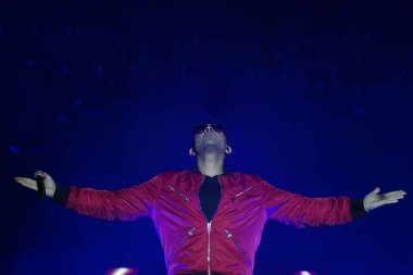 NEW DELHI, INDIA  DECEMBER 16: British singer and songwriter Jay Sean performs at Zomaland live event at Jawaharlal Nehru Stadium, on  December 16, 2023 in New Delhi, India clipart