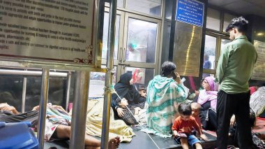 NEW DELHI, INDIA - AUGUST 13: A view of late night at GTB Hospital on August 13, 2024 in New Delhi, India. Patients Suffer as OPD services at government hospitals hit due to doctors strike. (Photo by Sanjeev Verma/Hindustan Times) clipart