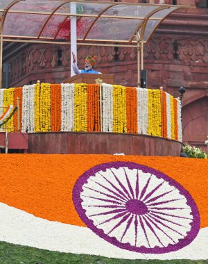 Başbakan Narendra Modi, 78. Bağımsızlık Günü 'nde, 15 Ağustos 2024' te Hindistan 'ın Yeni Delhi kentinde Kızıl Kale' den ulusa sesleniyor.. 