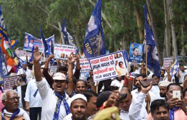 GHAZIABAD, INDIA - 21 AĞUSTOS: BSP çalışanları, Yüksek Mahkeme 'nin 21 Ağustos 2024 