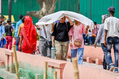 NEW DELHI INDIA - 4 Haziran 2024 Sıcak bir yaz öğleden sonrasında Yeni Delhi Hindistan 'da 4 Haziran 2024 tarihinde Kartavya Path Lawns' da sıcak hava dalgasına göğüs gerdi. Fotoğraf: Raj K Raj / Hindustan Times 