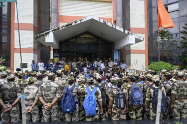 KOLKATA INDIA AUGust 22 2024 Yüksek Mahkeme Merkezi Endüstriyel Güvenlik Gücü CISF tarafından yönetiliyor ve RG Kar Tıp Fakültesi & Hastanesinin güvenliğini devralıyor. 