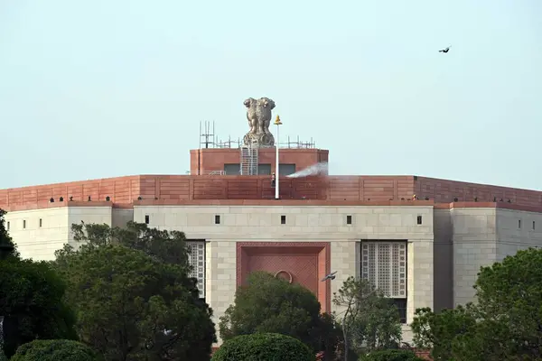 stock image NEW DELHI INDIA MAY 16 2023 A view of new Parliament House Building as per the news the new Parliament building will be inaugurated end of the month on May 16 2023 in New Delhi India Photo by Sanjeev Verma Hindustan Times 