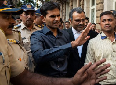 MUMBAI INDIA MAY 19 2023 Former Zonal Director of NCB Mumbai Sameer Wankhede outside Bombay High Court on May 19 2023 in Mumbai India Sameer Wankhede moved the Bombay High Court to seek quashing of the Central Bureau of Investigation CBI FIR against  clipart