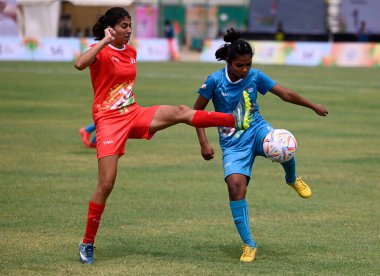 LUCKNOW INDIA MAY 25 2023 Football match between Gurunanak Dev University and Sambalpur University during Khelo India University Games event at Atal Bihari Vajpayee Ekana stadium on May 25 2023 in Lucknow India Photo by Deepak Gupta Hindustan Times  clipart