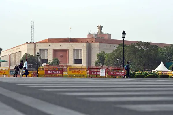 stock image NEW DELHI INDIA MAY 16 2023 A view of new Parliament House Building as per the news the new Parliament building will be inaugurated end of the month on May 16 2023 in New Delhi India Photo by Sanjeev Verma Hindustan Times 