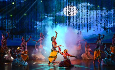 NEW DELHI INDIA AUGUST 26 2024 Artists seen performing Krishan Leela on the occasion of Krishan Janamashtmi at Kamani Auditorium Mandi House on August 26 2024 in New Delhi India Photo by Sanchit Khanna Hindustan Times  clipart