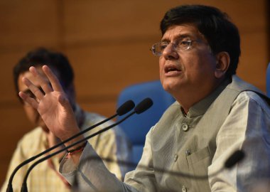 NEW DELHI INDIA 7 Haziran 2023 Sendika Bakanı Piyush Goyal, 7 Haziran 2023 tarihinde Yeni Delhi Hindistan 'da Sonu Mehta Hindustan Times tarafından çekilmiştir. 