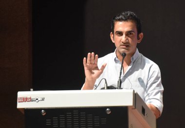 Yeni DELHI INDIA 8 Haziran 2023 BJP Milletvekili Gautam Gambhir Guru Gobind Singh Indraprastha Üniversitesi GGSIPU 'nun 8 Haziran 2023 tarihinde Sonu Mehta Hindustan Times 