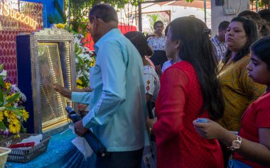 MUMBAI INDIA JUNE 18 2023 Nine day novena prayer begins from Sunday June 18 to June 27 at St Michael s Church Mahim about 60 000 devotees of all religions offer prayers throughout the day on June 18 2023 in Mumbai India Photo by Satish Bate Hindustan clipart