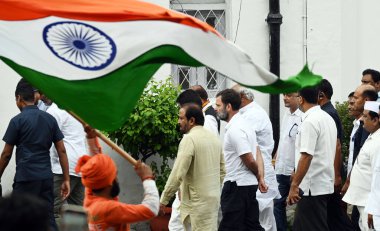 NEW DELHI INDIA JUNE 26 2023 Congress leader Rahul Gandhi during a meeting where several former Bharat Rashtra Samithi BRS leaders joined Congress at AICC headquarters on June 26 2023 in New Delhi India Photo by Sanjeev Verma Hindustan Times  clipart