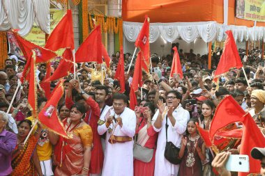 PATNA INDIA 20 HAZİRAN 2023 Devotees out Rath Yatra of lord Jagannath at ISKCON tapınağında 20 Haziran 2023 tarihinde Patna Hindistan 'da Jagannath Puri Rath Yatra her yıl Puri Odisha şehrinde düzenlenen festivaldir.