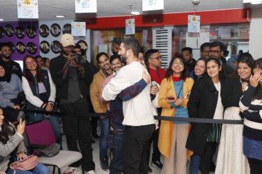 NEW DELHI INDIA FEBRUARY 1 2024  Bollywood actor Shahid Kapoor during an exclusive interview with HT City for the promotion of their upcoming movie Teri Baaton Mein Aisa Uljha Jiya at HT Media office on February 1 2024 in New Delhi India Photo by Dhr clipart