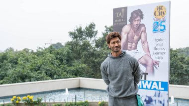 NEW DELHI INDIA FEBRUARY 3 2024  Bollywood actor Vidyut Jamwal during an exclusive interview on HT Citys 25th anniversary celebration at Taj Palace Hotel on February 3 2024 in New Delhi India Photo by Raajessh Kashyap Hindustan Times clipart