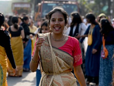 ISKCON tapınağı tarafından 18 Şubat 2024 'te Noida Hindistan' da Noida Ghosh Hindustan Times tarafından çekilen fotoğraf: Sunil Ghosh Ghosstan Times 