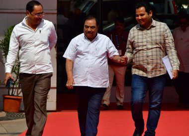 MUMBAI INDIA FEBRUARY 26 Şubat 2024 NCP Sharadchandra Pawar parti lideri Eknath Khadse, 26 Şubat 2024 tarihinde Mumbai Hindistan 'da Bhushan Koyande Hindustan Times tarafından çekilmiştir.