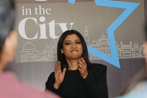 stock image NEW DELHI INDIA DECEMBER 14 2024 EDITOR NOTE 2024 This is an exclusive image of Hindustan Times Bollywood actor Konkona Sen Sharma during an exclusive interview with HT City Stars in the City segment for the promotion of a OTT series Killer Soup at H