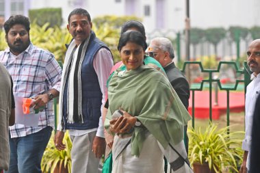 NEW DELHI INDIA JANUARY 4 2024 YSR Telangana Partisi kurucusu YS Sharmila, AICC Genel Merkezi Fotoğrafı: Sanjeev Verma Hindustan Times 