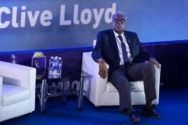 KOLKATA INDIA JANUARY 13 2024 Former West Indian Captain Sir Clive Lloyd during felicitation event at Eden Gardens Photo by Samir Jana Hindustan Times  clipart