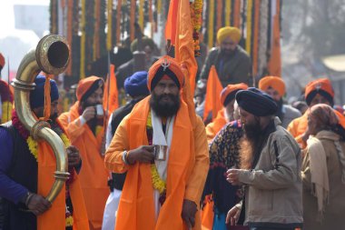 GURUGRAM INDIA JANUARY 14 Ocak 2024 10. Guru Gobind Singh 'in doğum yıldönümü öncesinde Parveen Kumar Hindistan Times' ın Chowki Fotoğrafı yakınlarındaki yeni kolonide 
