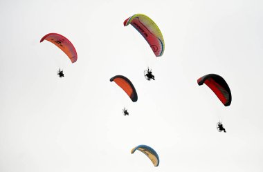 LUCKNOW INDIA JANUARY 15 2024 Skydivers performing during Army Day Parade at 11 Gorkha Rifles Regimental Center GRRC Parade Ground Photo by Deepak Gupta Hindustan Times  clipart