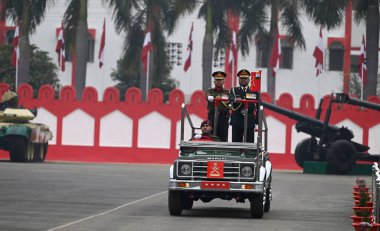 LUCKnow INDIA JANUARY 15 Ocak 2024 Ordu şefi Manoj Pandey, Ordu Günü 2024 vesilesiyle 11 Gorkha Tüfek Alayı GRRC Yürüyüş Alayı Fotoğrafı Deepak Gupta Hindustan Times 