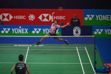 NEW DELHI INDIA JANUARY 16 JANUARY 16 2024 Priyanshu Rajawat, Yonex Sunrise India Open 2024 badminton turnuvası Sanchit Khanna Hindustan Times 