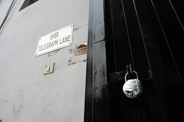 stock image NEW DELHI INDIA JANUARY 19 2024 A view of former Lok Sabha MP Mahua Moitra government allocated bungalow at 9B Telegraph Lane after she vacates it on Directorate of Estates notice This action follows Moitra expulsion from the Lok Sabha last month Pho