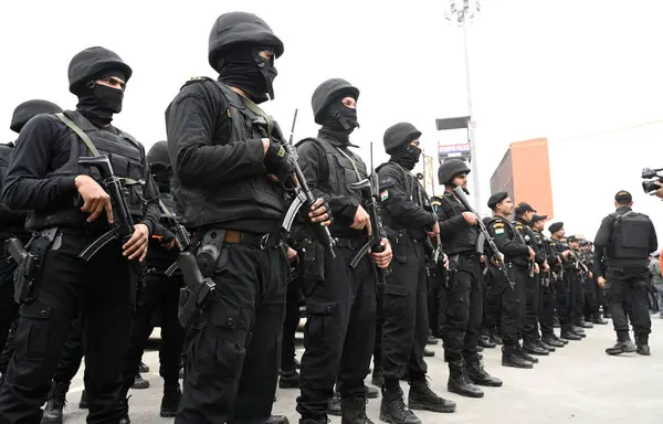 stock image AYODHYA INDIA JANUARY 20 2024 Heavy force deployed in Ayodhya ahead of the consecration ceremony of Shri Ram Janmabhoomi Temple Photo by Deepak Gupta Hindustan Times 