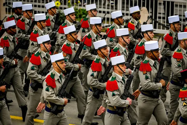 stock image NEW DELHI INDIA JANUARY 23 2024 A Contingent of French Foreign Legion takes part in the Full Dress Rehearsals for the Republic Day Parade 2024 at Kartavya Path Photo by Raj K Raj Hindustan Times 