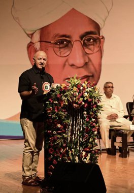 NEW DELHI INDIA SEPTEMBER 5 2024 AAP Leader and former Delhi Deputy CM Manish Sisodia speaks during feliciatation ceremony for meritorious teachers from MCD Schools on the occasion of Teachers Day at Kedarnath Sahni Auditorium at Civic Center on Sept clipart