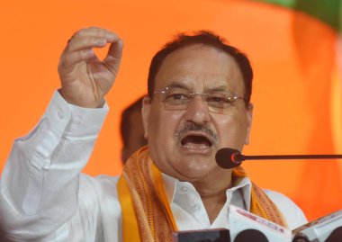 PATNA INDIA 7 Eylül 2024 BJP Ulusal Başkanı ve Birlik Sağlık Bakanı JP Nadda 7 Eylül 2024 'te Dalit Basti' de parti üyeliği sırasında Santosh Kumar Hindustan Times tarafından çekilmiştir.