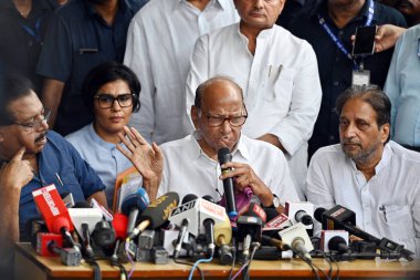 NEW DELHI INDIA 6 Temmuz 2023 NCP şefi Sharad Pawar, Sanjeev Verma Hindustan Times tarafından çekilmiştir.