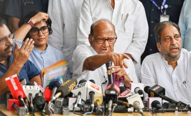 NEW DELHI INDIA 6 Temmuz 2023 NCP şefi Sharad Pawar, Sanjeev Verma Hindustan Times tarafından çekilmiştir.