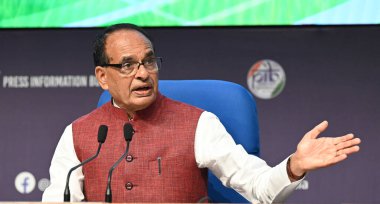 NEW DELHI INDIA SEPTEMBER 19 Eylül 2024 Tarım ve Çiftçilerden Sorumlu Birlik Bakanı Shivraj Singh Chouhan, Başbakan Narendra Modis 'in üçüncü döneminde bakanlığın ilk 100 gününün başarıları konulu basın toplantısında konuşma yaptı.