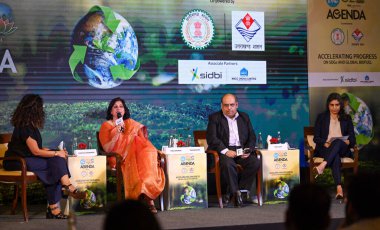 NEW DELHI INDIA 11 Temmuz 2023 L to R Sunetra Choudhury Vibha Dhawan Ph D Enerji ve Kaynaklar Enstitüsü TERIVikram Gulati Ülke Başkanı ve İdari Başkan Yardımcısı TKM Preeti Jain Ph D Global Politika Direktörü 