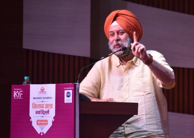 NEW DELHI INDIA JULY 30 2023 Former Ambassador to Nepal Manjeev Puri addressing PANEL DISCUSSION I Central Theme 2023 India Nepal Relations In Words and Beyond Kitab Jatra New Delhi 2023 at LPS Auditorium PHD House PHDCCIon July 30 2023 in New Delhi  clipart